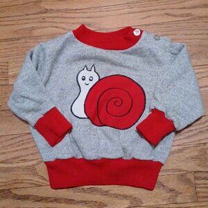 Vintage Sears Baby Snail Pullover Sweater Infant Kids Clothing 80s 90s